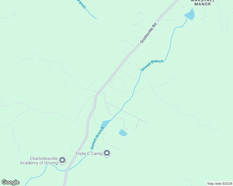 map of restaurants, bars, coffee shops, grocery stores, and more near 3123 Scottsville Road in Charlottesville