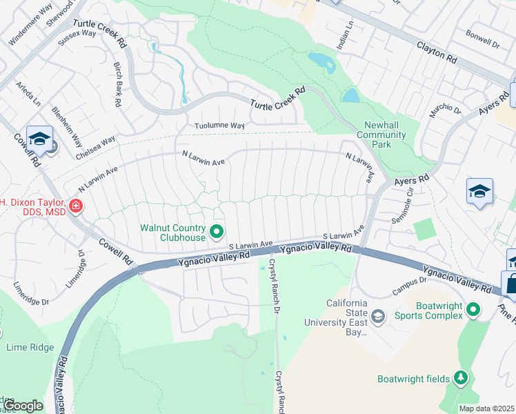map of restaurants, bars, coffee shops, grocery stores, and more near 4478 River Ash Court in Concord