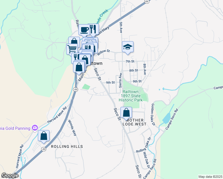 map of restaurants, bars, coffee shops, grocery stores, and more near 18020 3rd Avenue in Jamestown