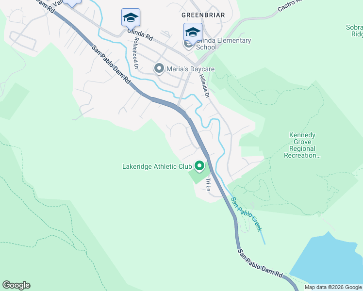 map of restaurants, bars, coffee shops, grocery stores, and more near 1013 Ridgeview Drive in El Sobrante