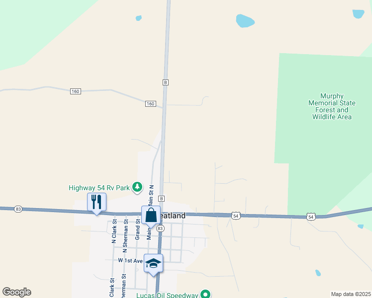 map of restaurants, bars, coffee shops, grocery stores, and more near in Wheatland
