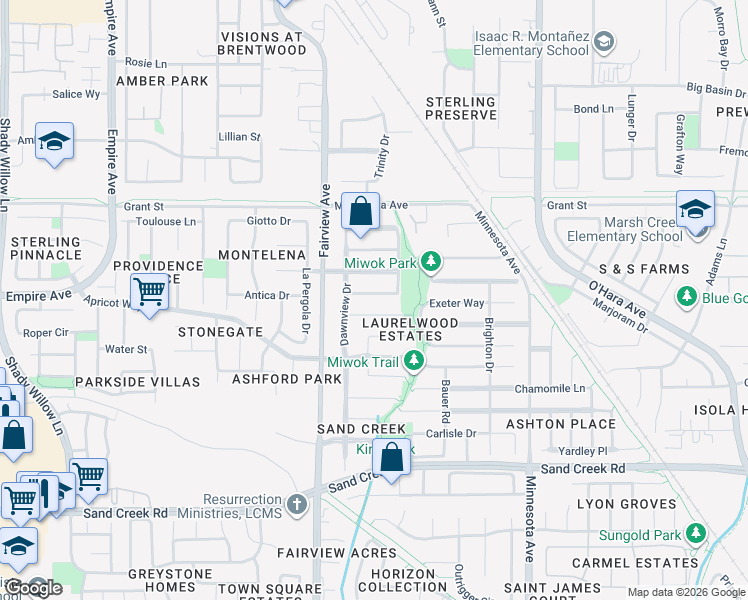 map of restaurants, bars, coffee shops, grocery stores, and more near 1428 Legend Lane in Brentwood