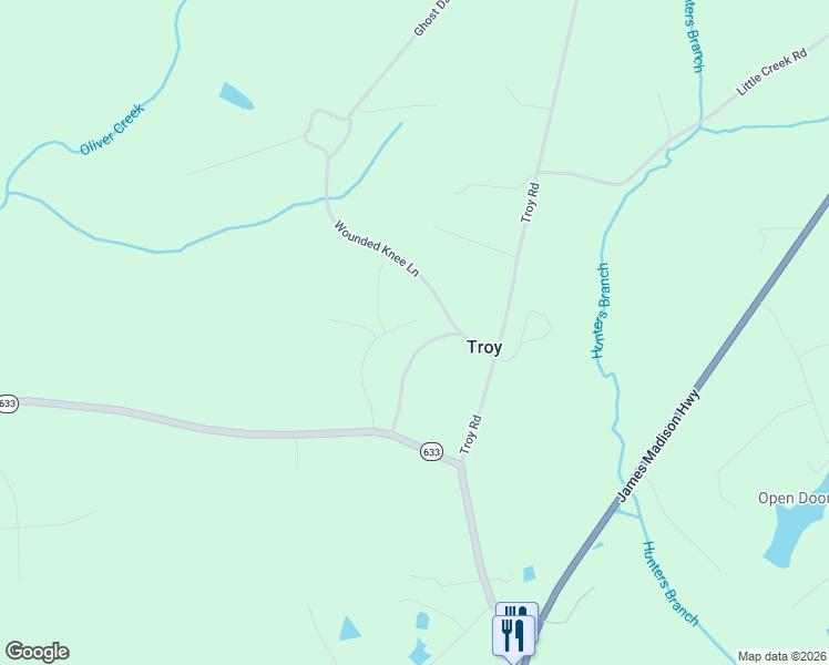 map of restaurants, bars, coffee shops, grocery stores, and more near 306 Ironhound Drive in Troy