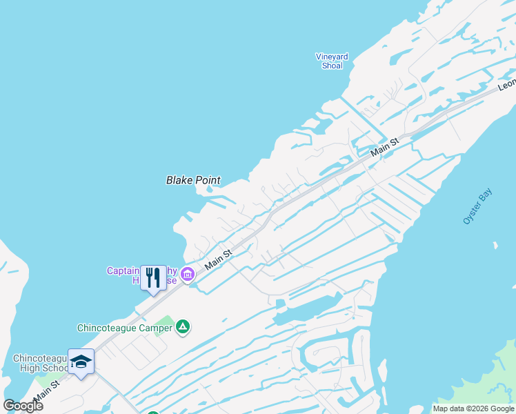 map of restaurants, bars, coffee shops, grocery stores, and more near in Chincoteague