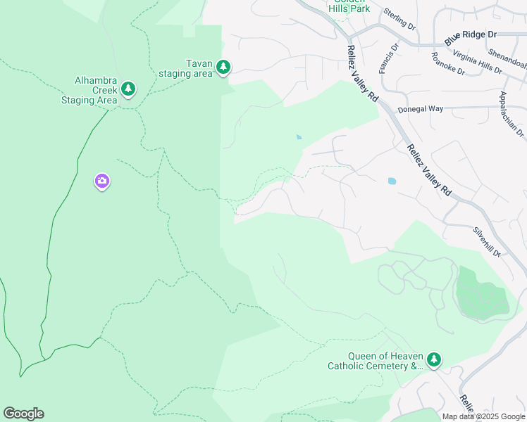 map of restaurants, bars, coffee shops, grocery stores, and more near 1255 Sunrise Ridge Drive in Lafayette