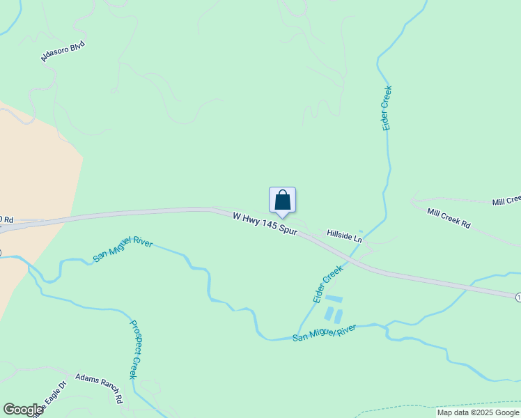 map of restaurants, bars, coffee shops, grocery stores, and more near 35 Pilot Knob Lane in Telluride