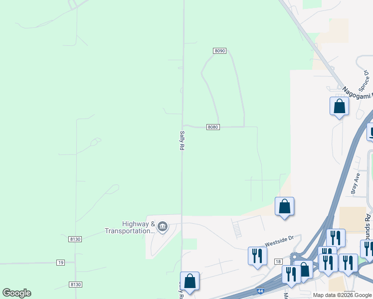 map of restaurants, bars, coffee shops, grocery stores, and more near 10400 County Road 23 in Rolla