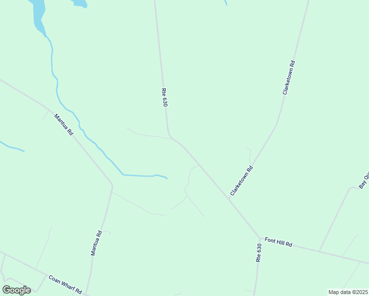 map of restaurants, bars, coffee shops, grocery stores, and more near Route 630 in Heathsville