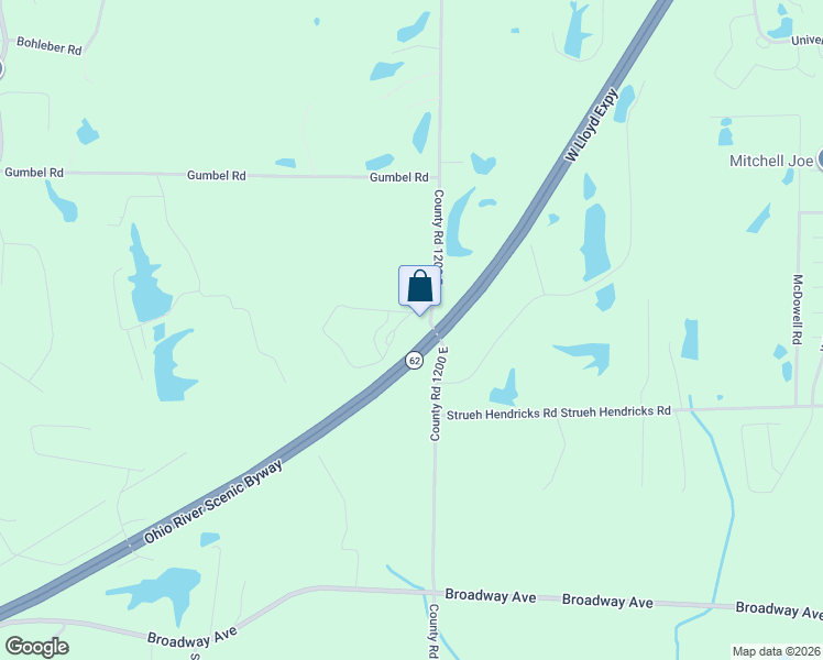 map of restaurants, bars, coffee shops, grocery stores, and more near 11921 Deer Run Drive in Evansville