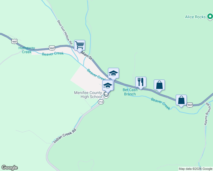 map of restaurants, bars, coffee shops, grocery stores, and more near 35 Cs-1013 in Frenchburg