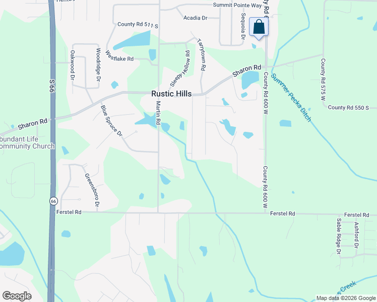 map of restaurants, bars, coffee shops, grocery stores, and more near 5771-5777 Springcorner Road in Newburgh