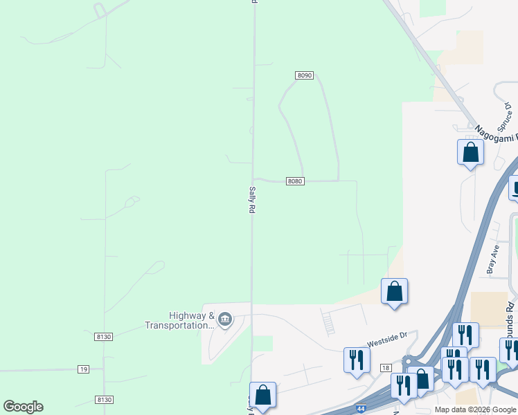 map of restaurants, bars, coffee shops, grocery stores, and more near 10400 County Road 23 in Rolla