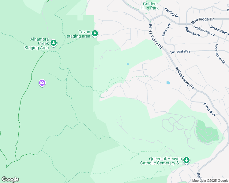 map of restaurants, bars, coffee shops, grocery stores, and more near 1239 Sunrise Ridge Drive in Lafayette