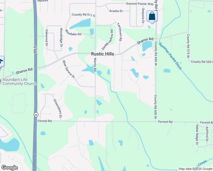 map of restaurants, bars, coffee shops, grocery stores, and more near 5771 Spring Corner Road in Newburgh