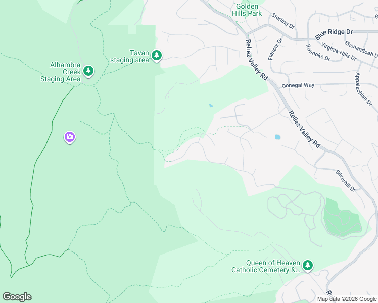 map of restaurants, bars, coffee shops, grocery stores, and more near 1255 Sunrise Ridge Drive in Lafayette