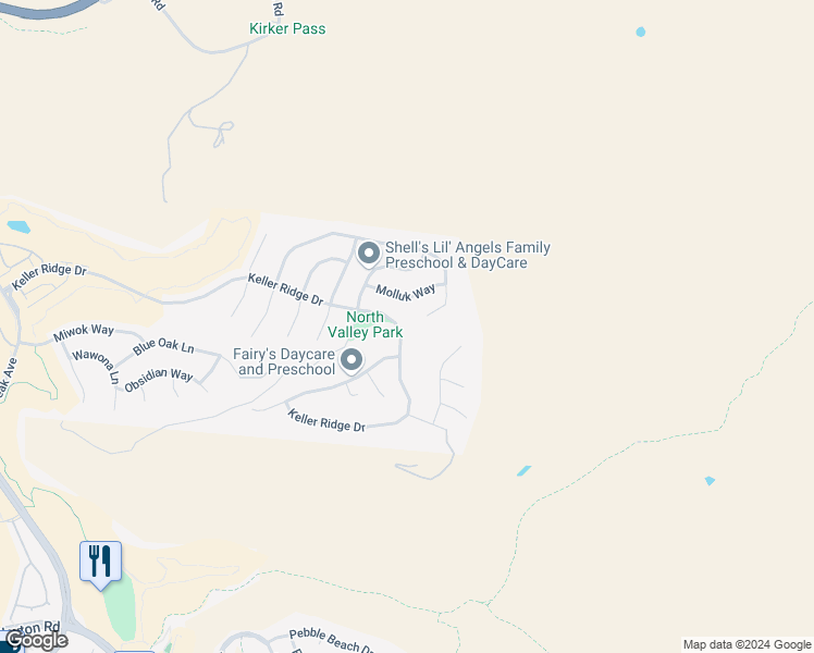 map of restaurants, bars, coffee shops, grocery stores, and more near 5171 Keller Ridge Drive in Clayton