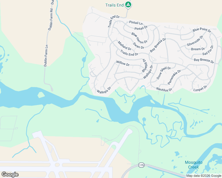 map of restaurants, bars, coffee shops, grocery stores, and more near 35003 Walnut Court in New Church