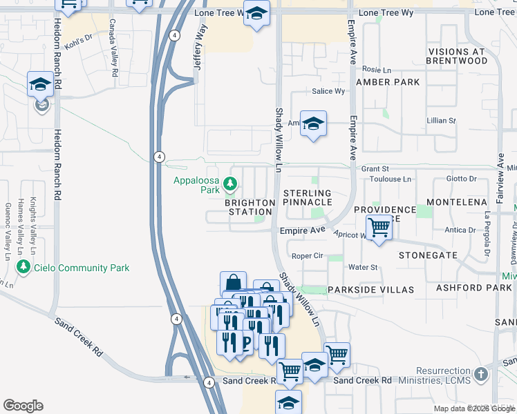 map of restaurants, bars, coffee shops, grocery stores, and more near 2312 Blue Ridge Avenue in Brentwood