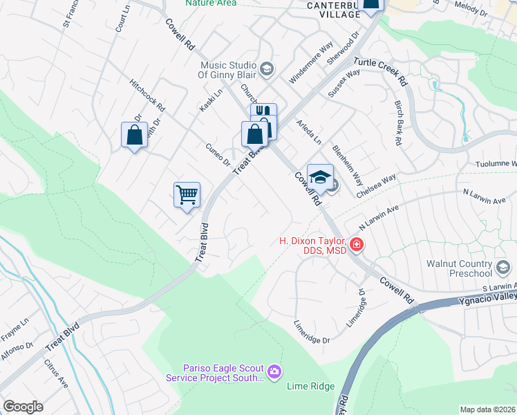 map of restaurants, bars, coffee shops, grocery stores, and more near 4347 Kingswood Drive in Concord