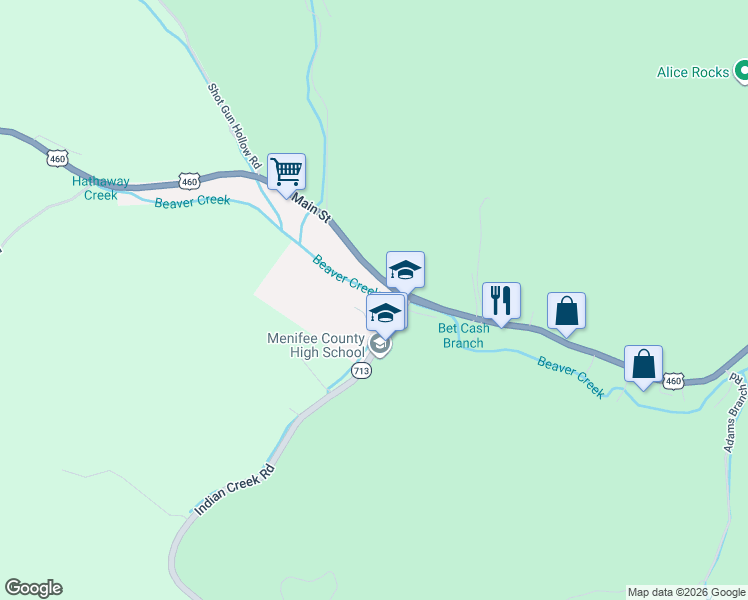 map of restaurants, bars, coffee shops, grocery stores, and more near 35 Cs-1013 in Frenchburg