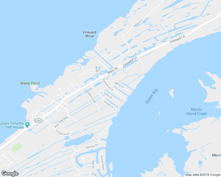 map of restaurants, bars, coffee shops, grocery stores, and more near 5138 Richardson Street in Chincoteague Island