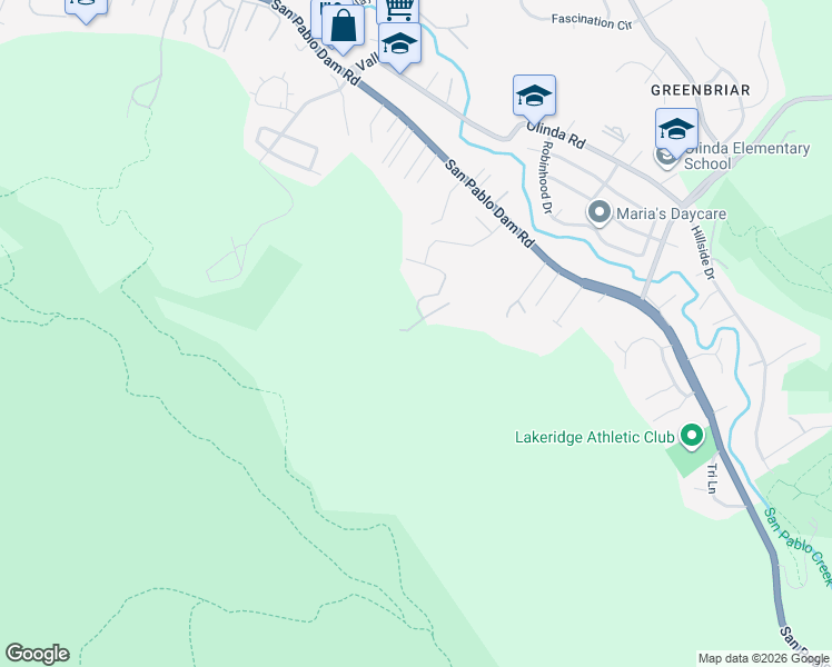 map of restaurants, bars, coffee shops, grocery stores, and more near Knobcone Court in Richmond