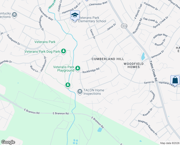 map of restaurants, bars, coffee shops, grocery stores, and more near 965 Rockbridge Road in Lexington
