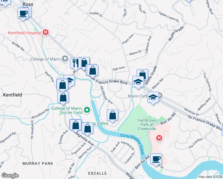 30 Rosebank Avenue, Kentfield CA Walk Score