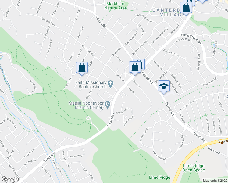 map of restaurants, bars, coffee shops, grocery stores, and more near 4282 Thompson Drive in Concord