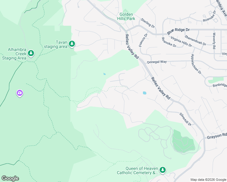 map of restaurants, bars, coffee shops, grocery stores, and more near 966 Oak Vista Court in Lafayette