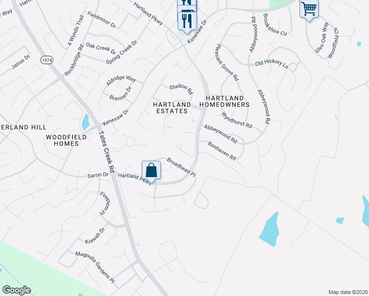 map of restaurants, bars, coffee shops, grocery stores, and more near 4891 Faulkirk Lane in Lexington