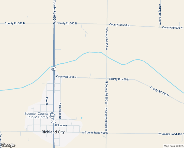 map of restaurants, bars, coffee shops, grocery stores, and more near 5660 County Road 450 North in Richland City