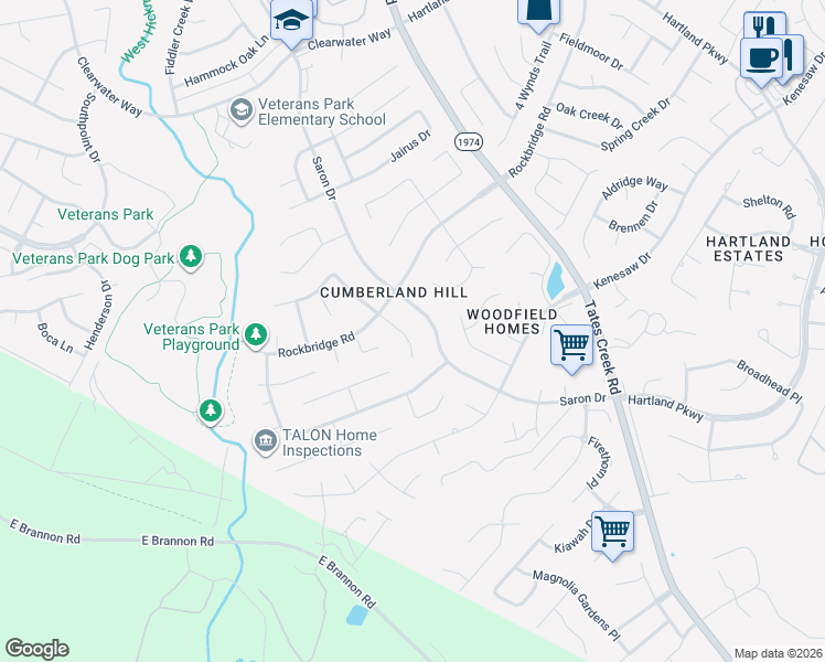 map of restaurants, bars, coffee shops, grocery stores, and more near 4633 Saron Drive in Lexington