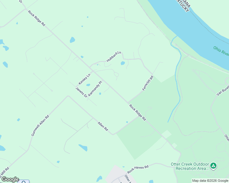 map of restaurants, bars, coffee shops, grocery stores, and more near Rock Ridge Road in Brandenburg