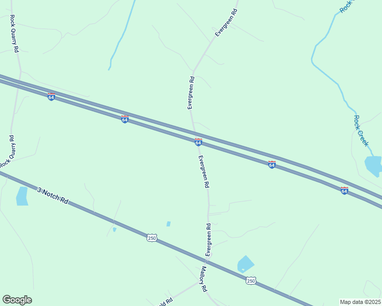 map of restaurants, bars, coffee shops, grocery stores, and more near 493 Evergreen Road in Louisa