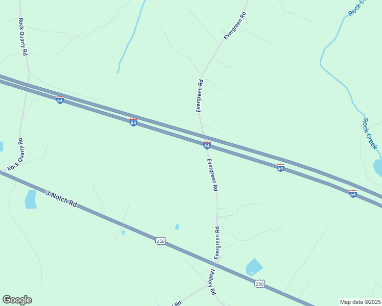map of restaurants, bars, coffee shops, grocery stores, and more near 493 Evergreen Road in Louisa
