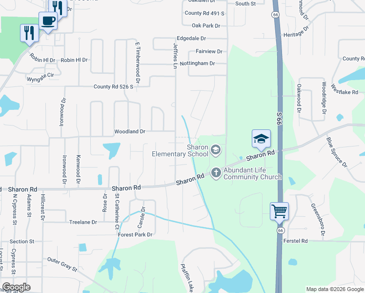 map of restaurants, bars, coffee shops, grocery stores, and more near 7444 Upper Meadow Road in Newburgh