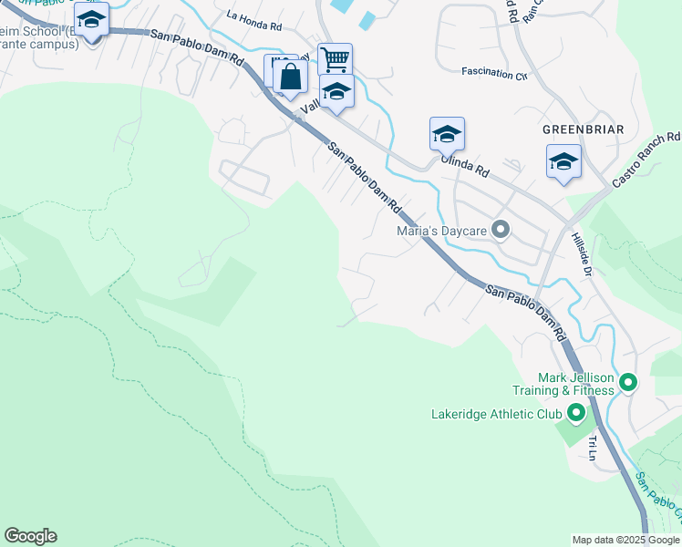 map of restaurants, bars, coffee shops, grocery stores, and more near 5672 Knobcone Drive in Richmond