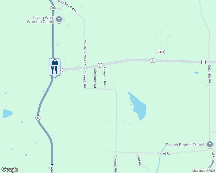 map of restaurants, bars, coffee shops, grocery stores, and more near 13950 Compton Road in Dixon