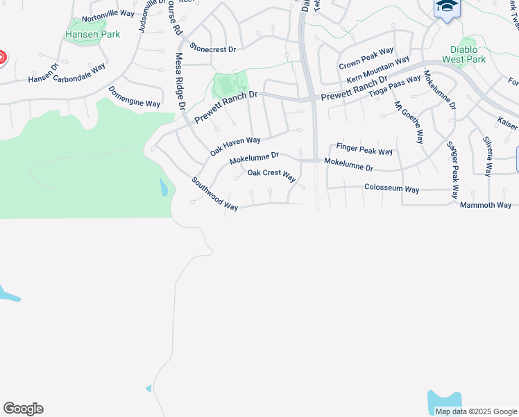 map of restaurants, bars, coffee shops, grocery stores, and more near 5448 Southwood Way in Antioch