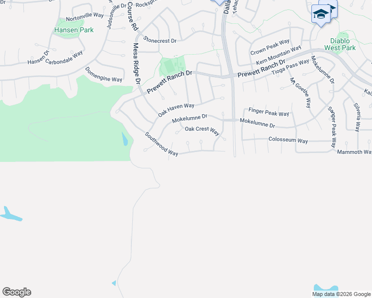 map of restaurants, bars, coffee shops, grocery stores, and more near 5448 Southwood Way in Antioch