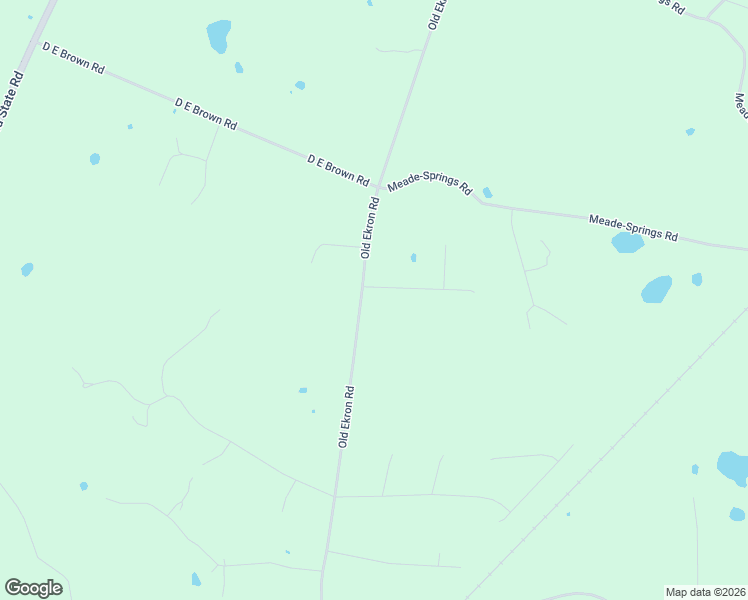 map of restaurants, bars, coffee shops, grocery stores, and more near Old Ekron Road in Brandenburg