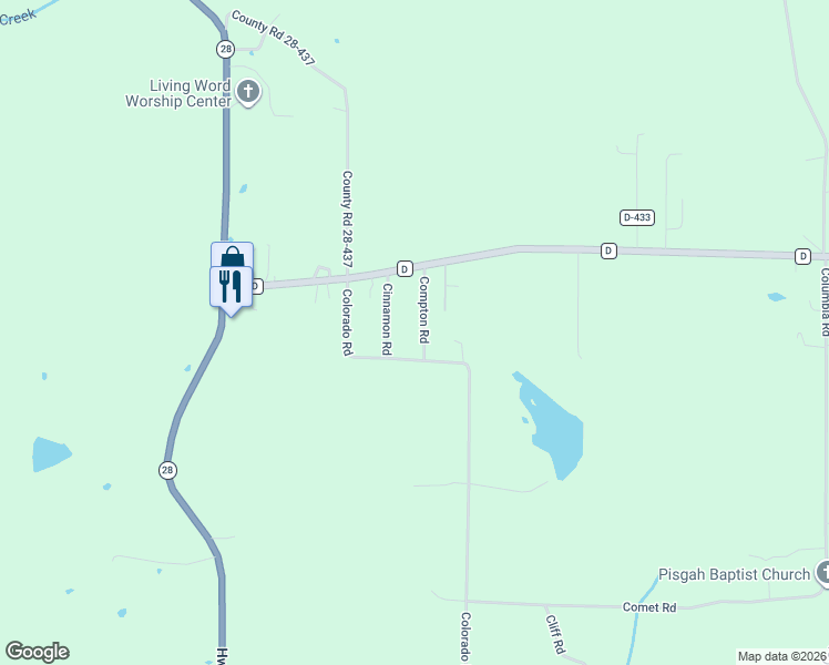 map of restaurants, bars, coffee shops, grocery stores, and more near 13950 Compton Road in Dixon