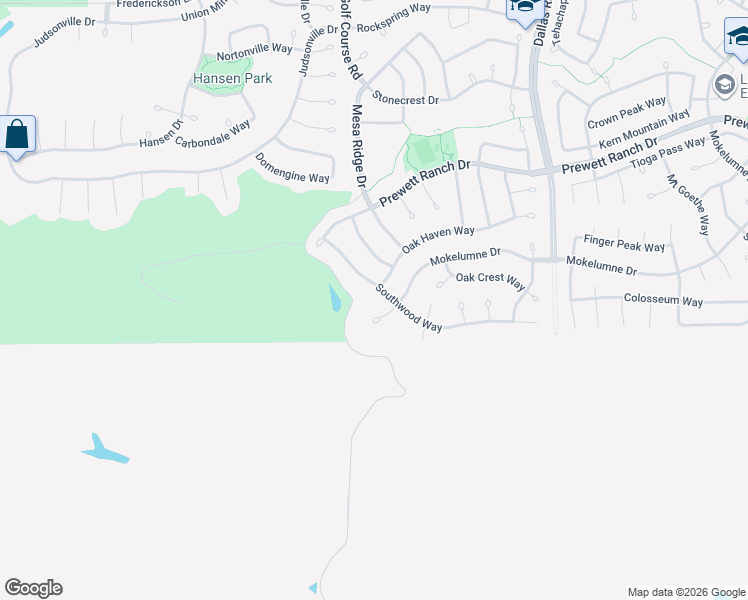 map of restaurants, bars, coffee shops, grocery stores, and more near 5388 Southwood Way in Antioch