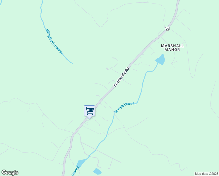 map of restaurants, bars, coffee shops, grocery stores, and more near 2972 Scottsville Road in Charlottesville