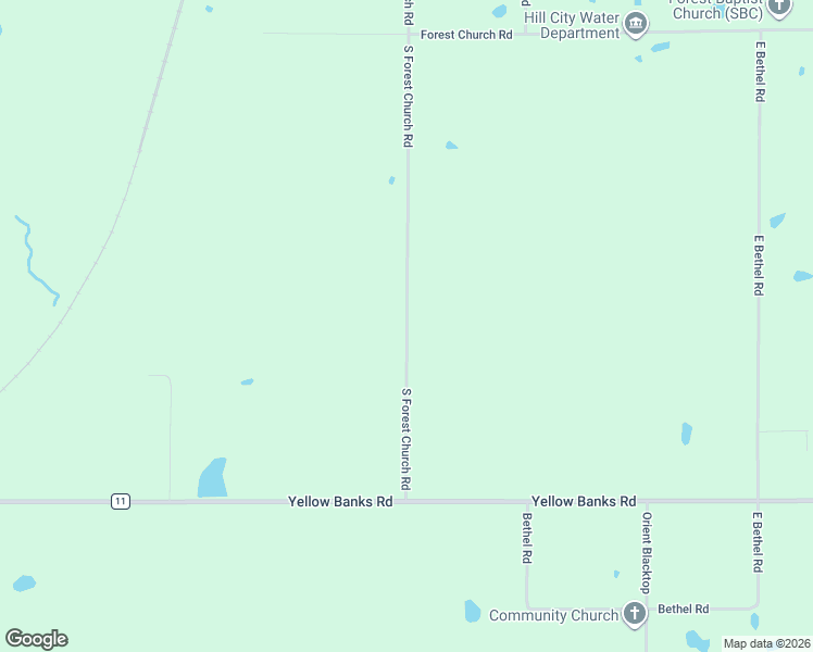 map of restaurants, bars, coffee shops, grocery stores, and more near 6424 South Forest Church Road in Benton