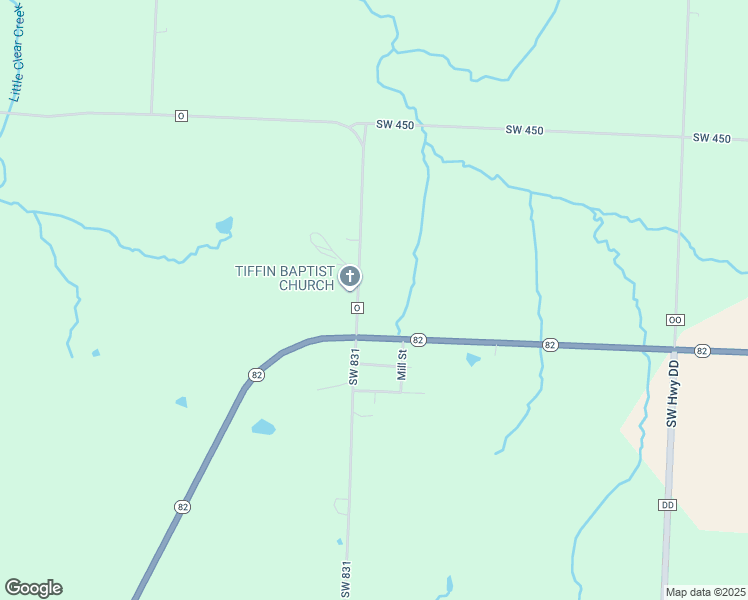 map of restaurants, bars, coffee shops, grocery stores, and more near 8251 Southwest Highway O in El Dorado Springs