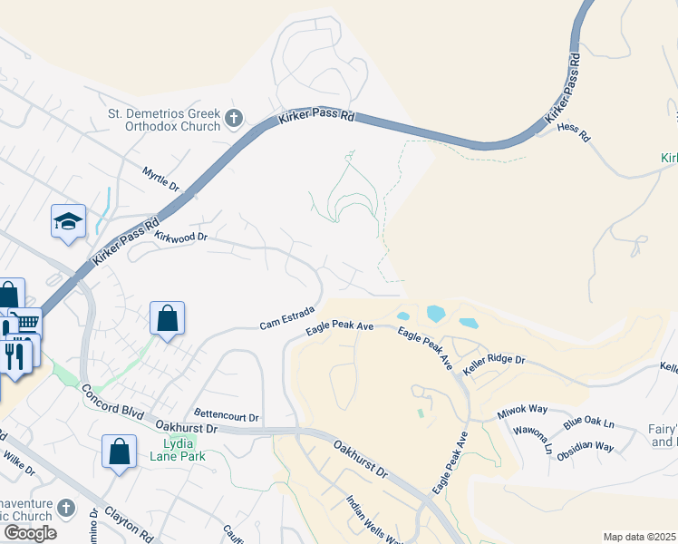 map of restaurants, bars, coffee shops, grocery stores, and more near 5503 Sloan Court in Concord