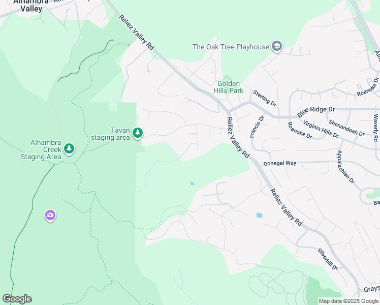 map of restaurants, bars, coffee shops, grocery stores, and more near 916 Calle Verde in Martinez