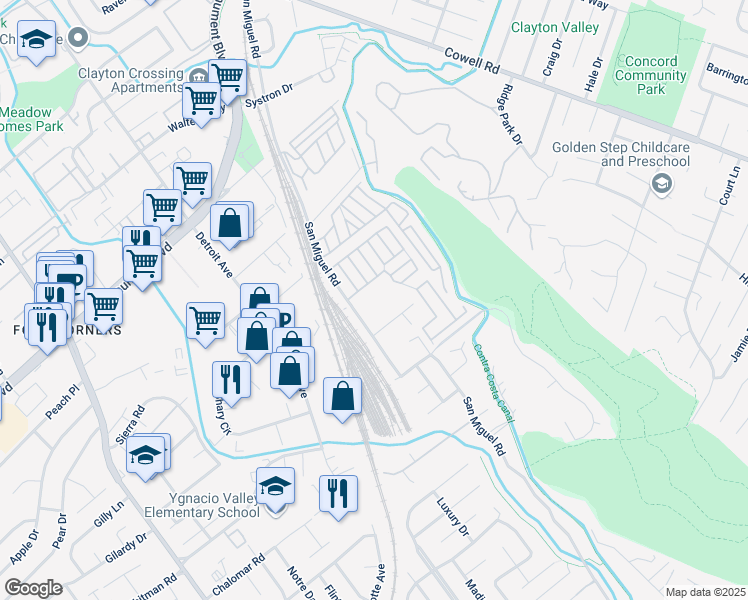 map of restaurants, bars, coffee shops, grocery stores, and more near 69 Galloway Drive in Concord